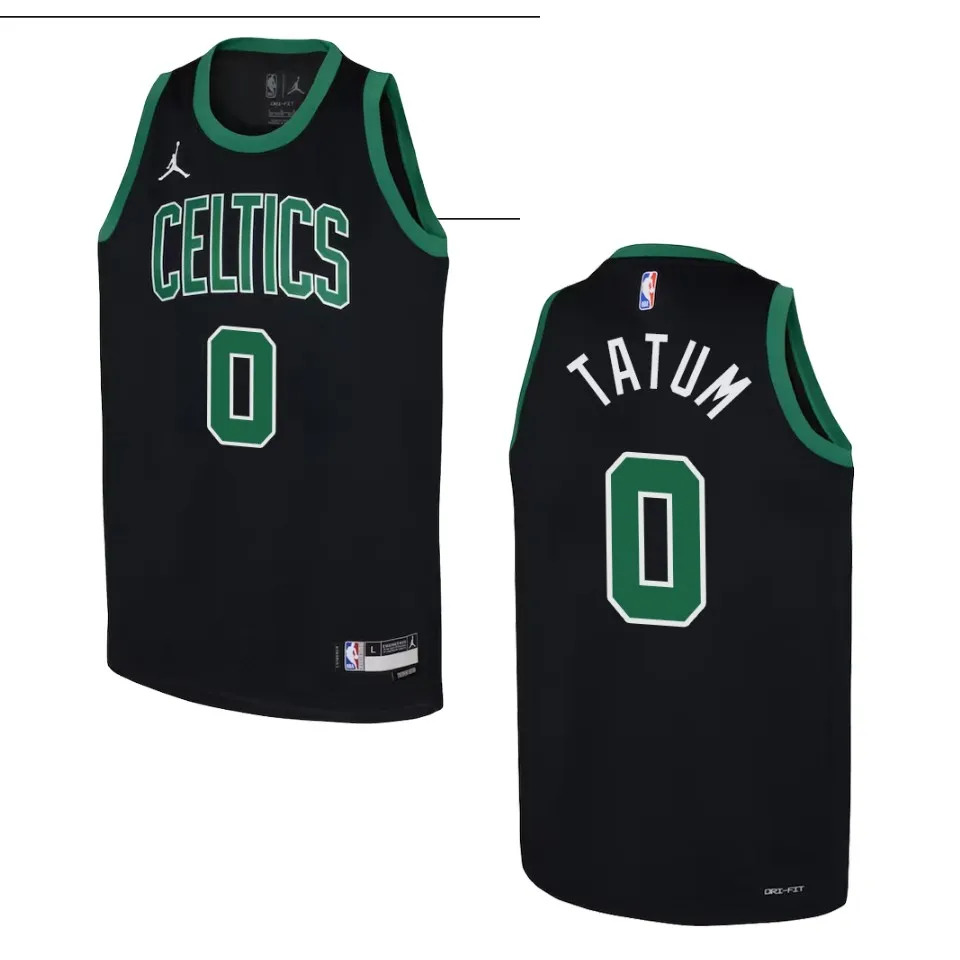 Youth Boston Celtics Jayson Tatum #0 Statement Edition 2022-23 Black Jersey 2401KTDY